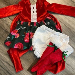 Beautiful Christmas Dress with bloomers